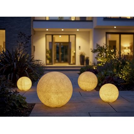 Vonkajšia lampa STONO 1xE27/20W/230V pr. 40 cm IP65 béžová