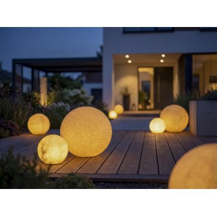 Vonkajšie svietidlo STONO 1xE27/20W/230V priemer 50 cm IP65 béžové