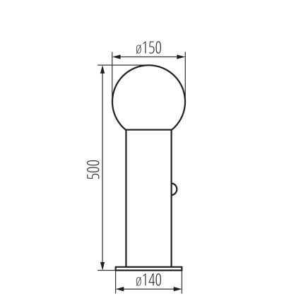 Vonkajšie svietidlo so snímačom pohybu a súmraku STONO 1xE27/15W/230V 50 cm IP65 antracit