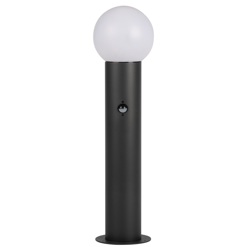 Vonkajšia lampa so senzorom pohybu a súmraku STONO 1xE27/15W/230V 80 cm IP65 antracitová