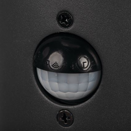 Vonkajšia lampa so senzorom pohybu a súmraku STONO 1xE27/15W/230V 80 cm IP65 antracitová