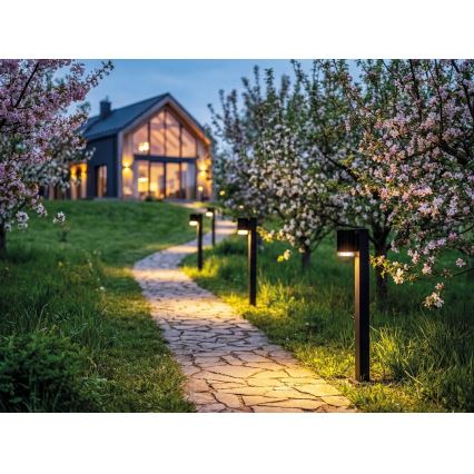 Vonkajšia lampa RADILO 1×GU10/11W/230V 80 cm IP44 čierna