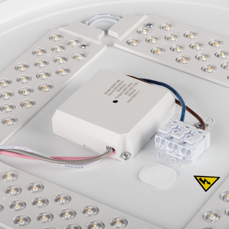 LED Stmievateľné stropné svietidlo LIXAN LED/47W/230V 3000-6500K pr. 38,6 cm biela/čierna + diaľkové ovládanie