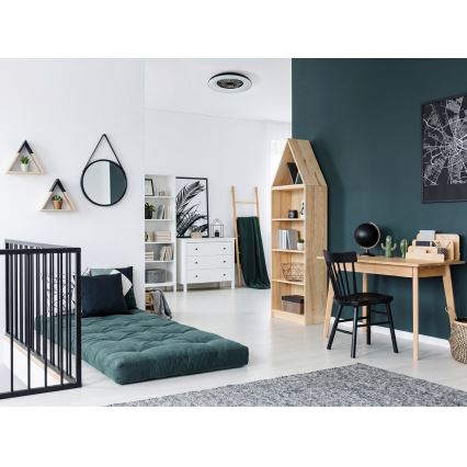 LED RGBW Stmievateľné stropné svietidlo s ventilátorom PLAVE PAN LED/48W/230V 3000-6500K pr. 60 cm čierna + diaľkové ovládanie