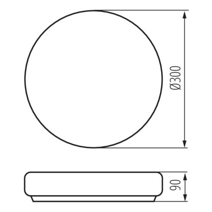 Kúpeľňové stropné svietidlo PERAZ 1xE27/60W/230V pr. 30 cm IP44