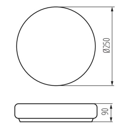 Kúpeľňové stropné svietidlo PERAZ 1xE27/15W/230V pr. 25 cm IP44