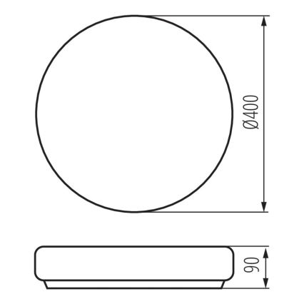 Kúpeľňové stropné svietidlo PERAZ 2xE27/15W/230V pr. 40 cm IP44