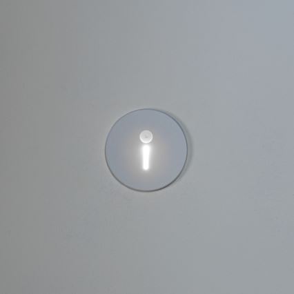 LED schodiskové svietidlo so senzorom pohybu a súmraku MAGNIK LED/1,7W/230V 2700/3300/3900/4600/5700K biela okrúhle