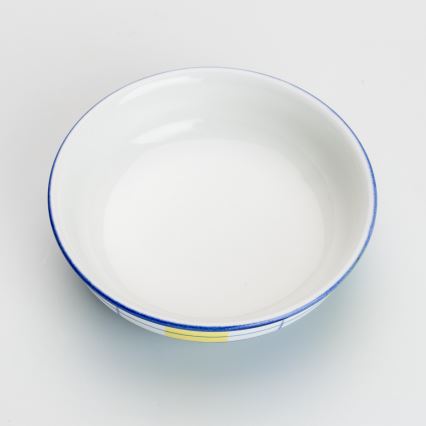 Keramická kompótová miska 13 cm biela modrá