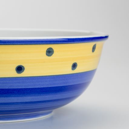 Keramická kompótová miska Lada 23 cm modrá žltá