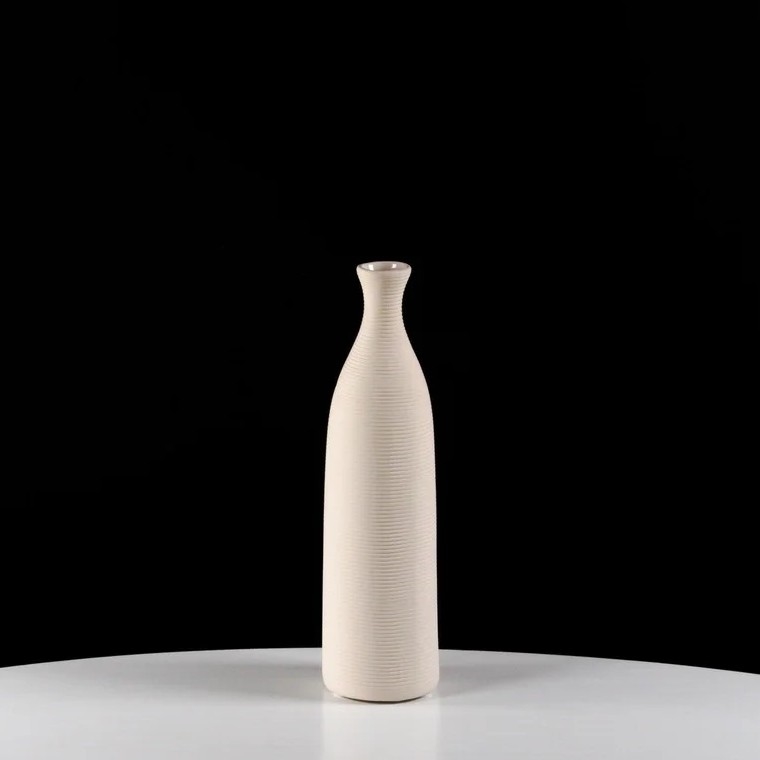 Keramická váza 25 cm biela