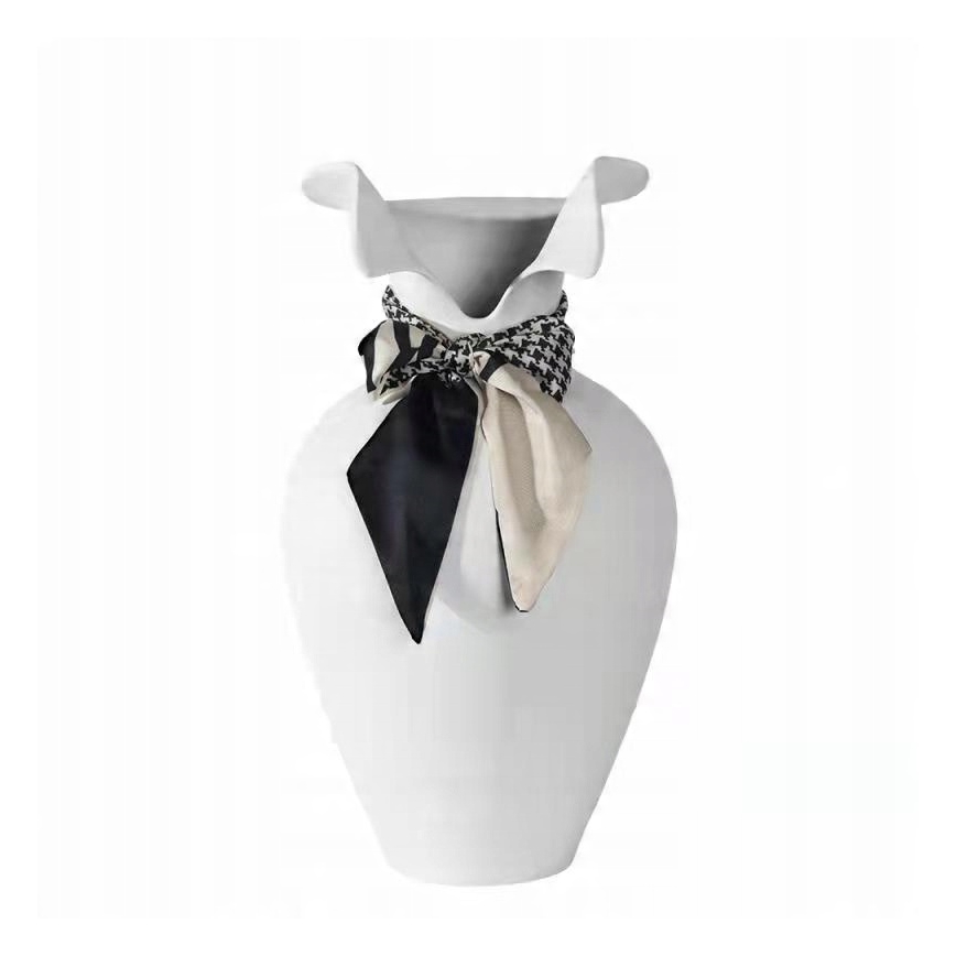 Keramická váza 41,5x23 cm biela