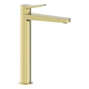 KFA Armatura 4522-712-31 - Umývadlová batéria + výpusť MALAGA 30,3 cm, kartáčované zlato