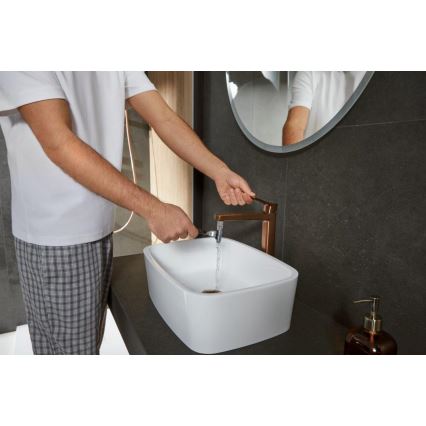 KFA Armatura 4522-712-34 - Umývadlová batéria + vypúšťací ventil MALAGA 30,3 cm, ružové zlato