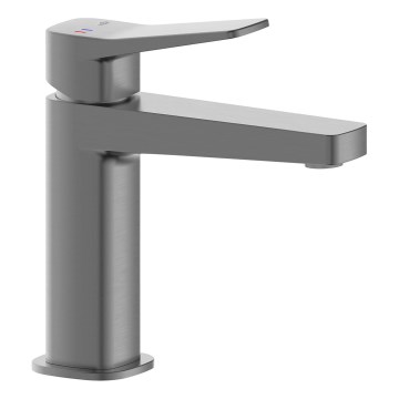 KFA Armatura 4522-815-61 - Umývadlová batéria + vypúšťací ventil MALAGA 15,9 cm metalická sivá