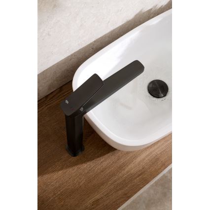 KFA Armatura 4522-825-81 - Umývadlová batéria + výpust MALAGA 17 cm čierna
