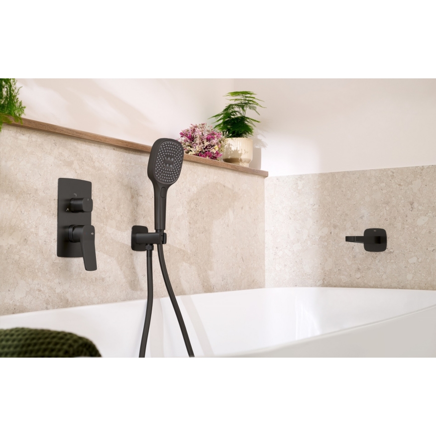KFA Armatura 4529-301-81 - Sprchová súprava s podomietkovou batériou MALAGA čierna