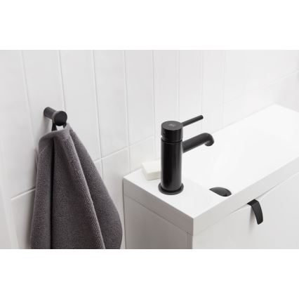KFA Armatura 5032-815-81 - Umývadlová batéria + výpust s prepadom MOZA 15,2 cm matná čierna