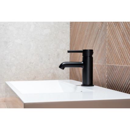 KFA Armatura 5032-815-81 - Umývadlová batéria + výpust s prepadom MOZA 15,2 cm matná čierna