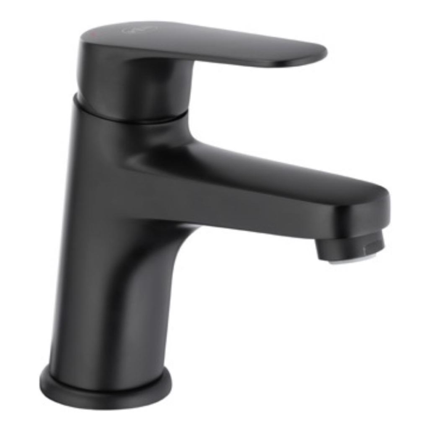 KFA Armatura 5552-815-81 - Umývadlová batéria + výpust s prepadom OTAVA 15 cm matná čierna