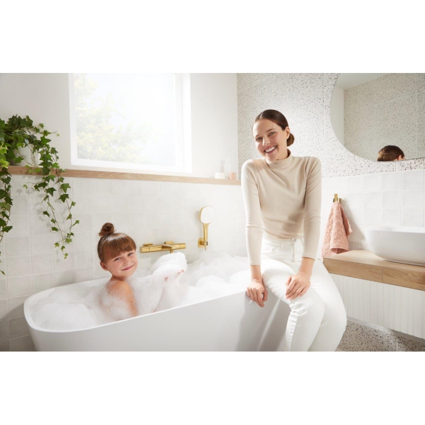 KFA Armatura 5754-010-31 - Termostatická vaňová batéria MALAGA, kartáčované zlato