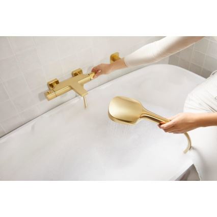 KFA Armatura 5754-010-31 - Termostatická vaňová batéria MALAGA, kartáčované zlato