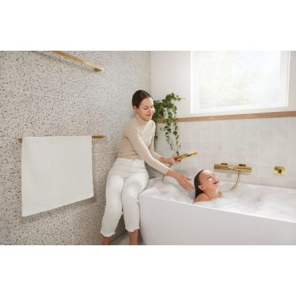 KFA Armatura 5754-010-31 - Termostatická vaňová batéria MALAGA, kartáčované zlato