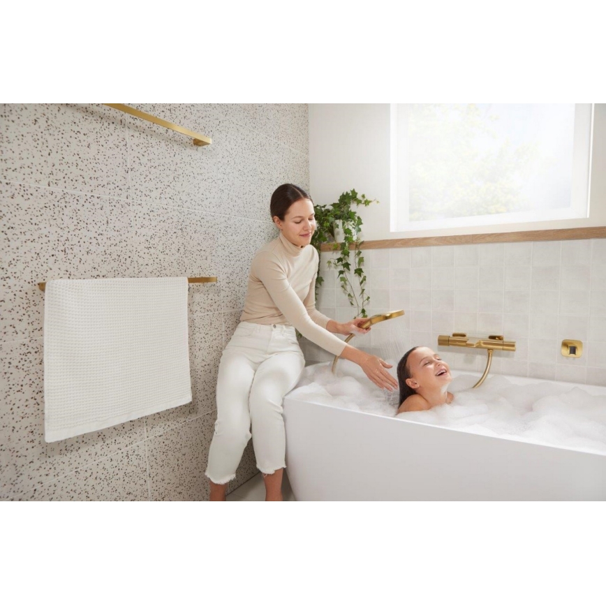 KFA Armatura 5754-010-31 - Termostatická vaňová batéria MALAGA, kartáčované zlato