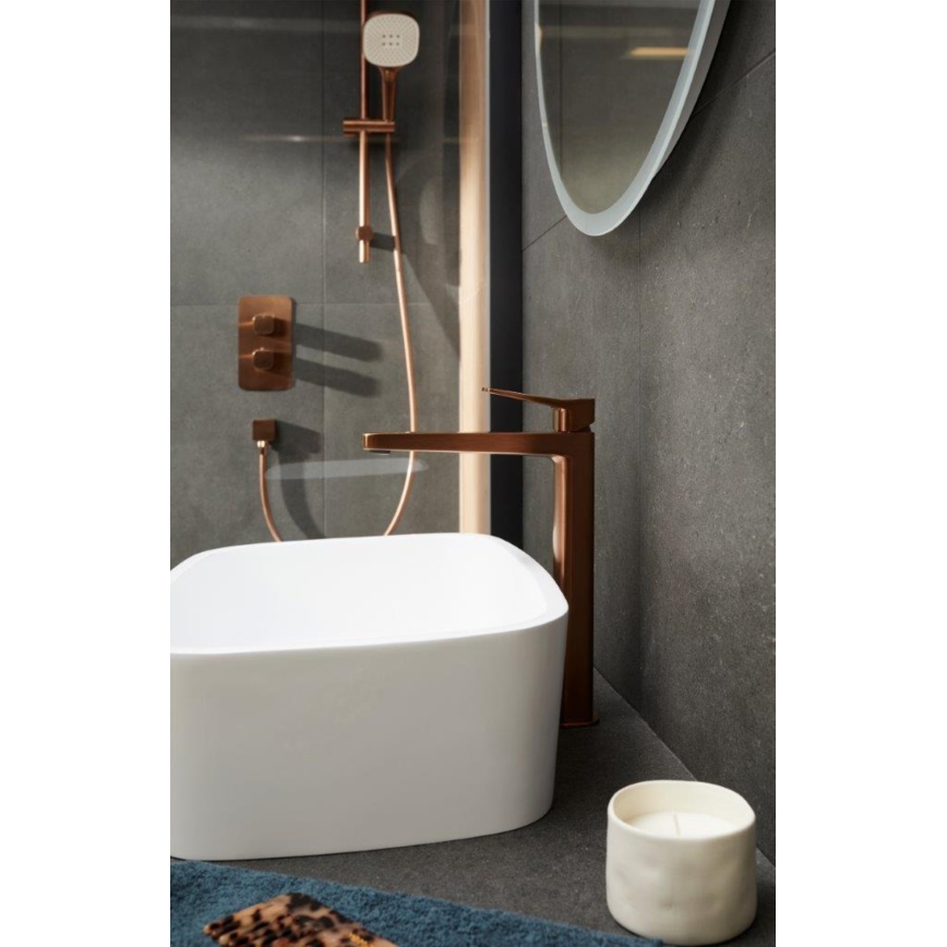 KFA Armatura 5759-301-34 - Sprchová súprava s termostatickou podomietkovou batériou MALAGA ružové zlato