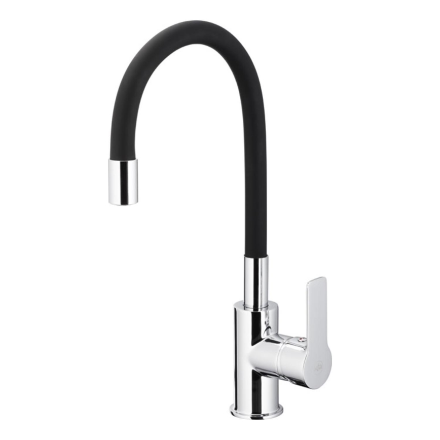 KFA Armatura 6553-915-00 - Drezová batéria s flexibilným ramienkom RUMBA 40,5 cm čierna/lesklý chróm