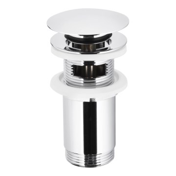 KFA Armatura 660-254-00 - Umývadlová výpust s prepadom CLICK-CLACK pr. 6,6 cm lesklý chróm