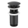 KFA Armatura 660-254-81 - Umývadlová výpust s prepadom CLICK-CLACK pr. 6,6 cm mosadz/matná čierna