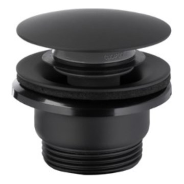KFA Armatura 660-320-81 - Umývadlový výpust CLICK-CLACK pr. 6,6 cm nerezová oceľ/matná čierna