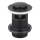KFA Armatura 660-354-81 - Umývadlová výpust s prepadom CLICK-CLACK pr. 6,2 cm mosadz/matná čierna