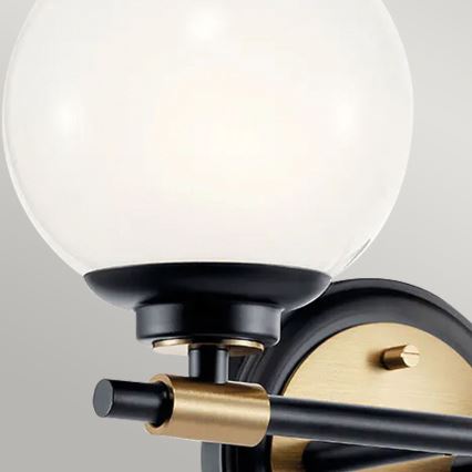 Kichler - LED kúpeľňové nástenné svietidlo BENNO 2xLED/3W/230V čierna/zlatá IP44