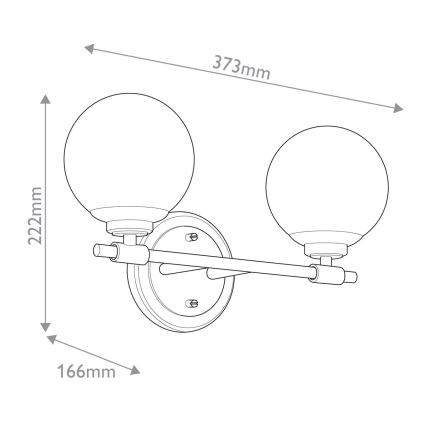 Kichler - LED Kúpeľňové nástenné svietidlo BENNO 2xG9/3W/230V IP44 mosadz