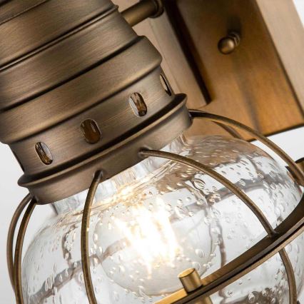 Kichler - Vonkajšie nástenné svietidlo BRIDGE POINT 1xE27/60W/230V IP44 mosadz