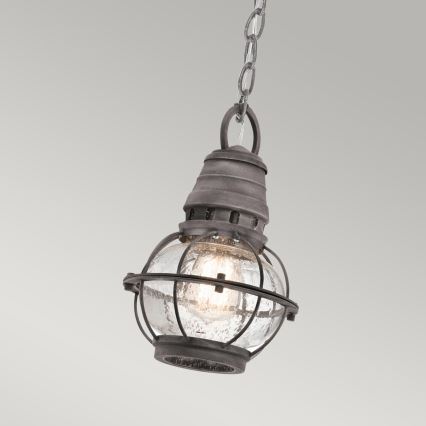 Kichler - Vonkajší luster na reťazi BRIDGE POINT 1xE27/60W/230V IP44
