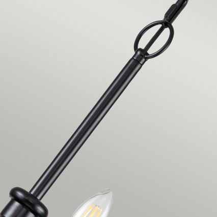 Kichler - Závesný luster na reťazi CAPITOL HILL 12xE14/40W/230V čierny