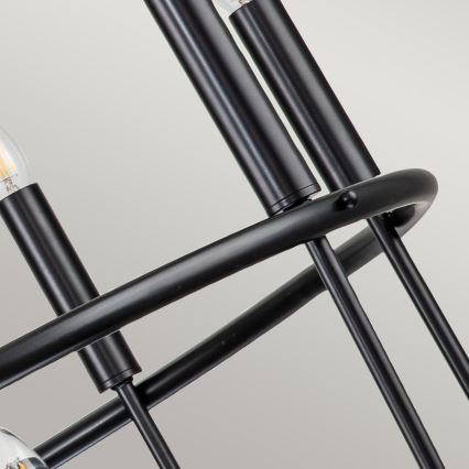 Kichler - Závesný luster na reťazi CAPITOL HILL 12xE14/40W/230V čierny