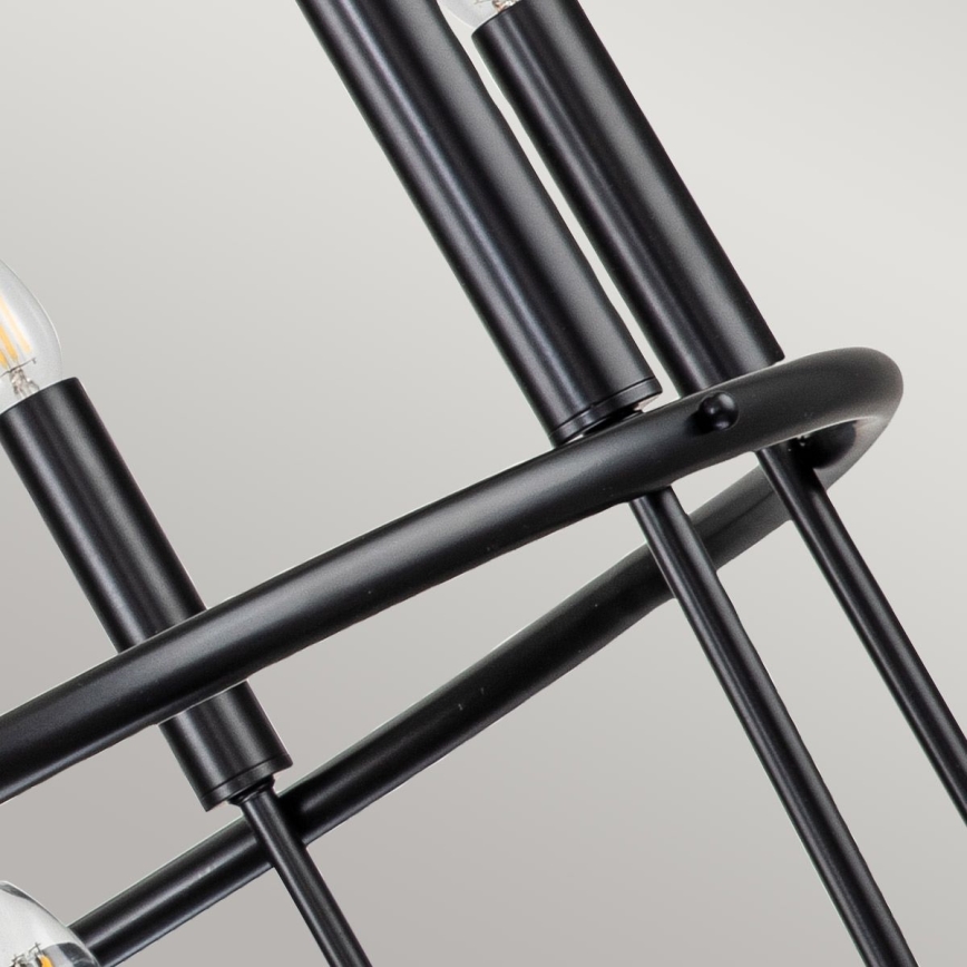 Kichler - Závesný luster na reťazi CAPITOL HILL 12xE14/40W/230V čierny