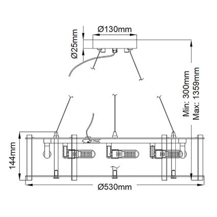 Kichler - LED Kúpeľňový luster na lanku CRYSTAL SKYE 8xG9/3W/230V IP44