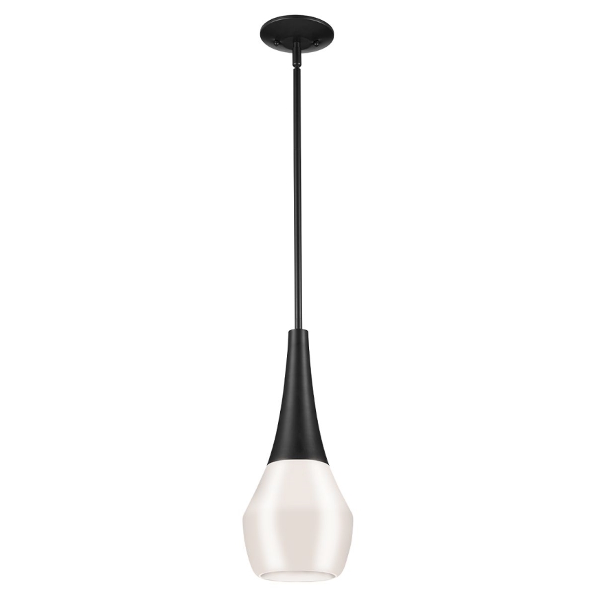 Kichler - Luster na tyči DEELA 1xE27/60W/230V pr. 17,8 cm čierna