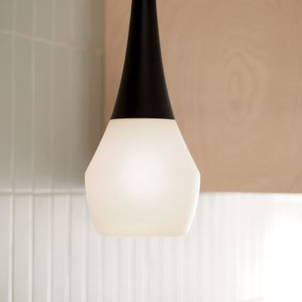 Kichler - Luster na tyči DEELA 1xE27/60W/230V pr. 17,8 cm čierna