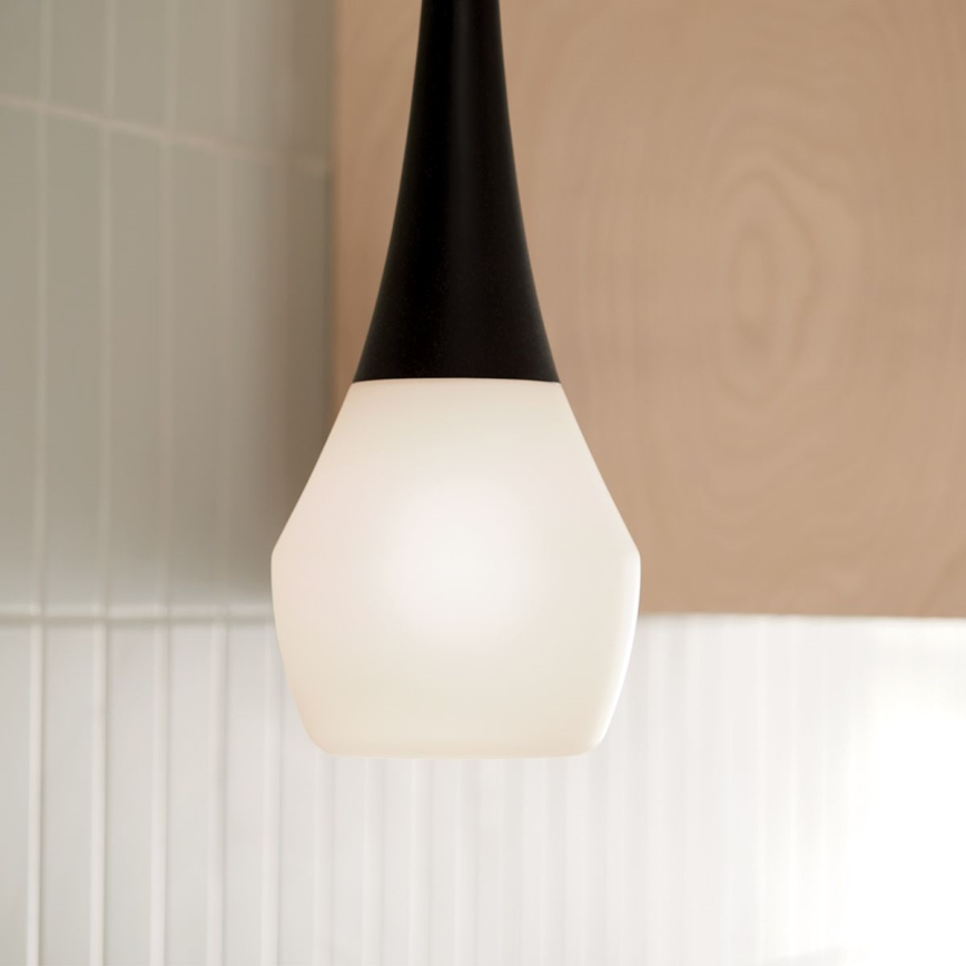 Kichler - Luster na tyči DEELA 1xE27/60W/230V pr. 17,8 cm čierna