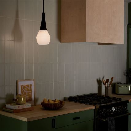 Kichler - Luster na tyči DEELA 1xE27/60W/230V pr. 17,8 cm čierna