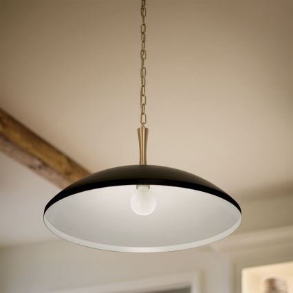 Kichler - Luster na reťazi DELAROSA 1xE27/60W/230V čierna/mosadz