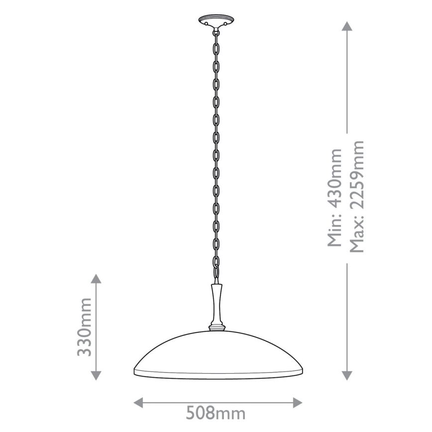 Kichler - Luster na reťazi DELAROSA 1xE27/60W/230V čierna/mosadz