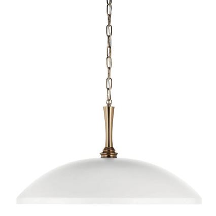 Kichler - Luster na reťazi DELAROSA 1xE27/60W/230V biela/mosadz