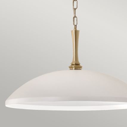 Kichler - Luster na reťazi DELAROSA 1xE27/60W/230V biela/mosadz